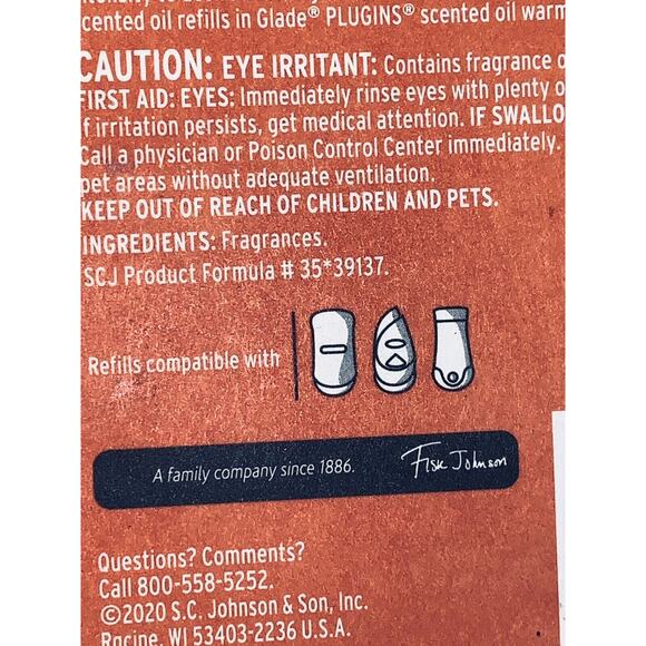 2X-2 Pack Glade Plugins Refills 1st Latte And Pumpkin Spice Things Up Autumn New - Picture 8 of 8